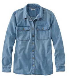 エル・エル・ビーン・ヘリテージ・ウォッシュ・デニム・シャツ、長袖, , hi-res
