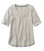 ピマ・コットン・ティ、Vネック・チュニック　ストライプ