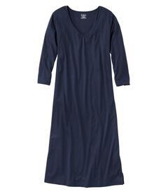 スーピマ・コットン・ナイトガウン、7分丈袖, , hi-res