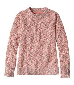 コットン・ラグ・セーター、クルーネック　スペースダイ, , hi-res