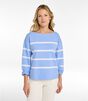 ピークス・アイランド・スウェットシャツ、リラックス・ボートネック　長袖　ストライプ