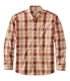 コンフォート・ストレッチ・シャンブレー・シャツ、トラディショナル・フィット　長袖　プラッド, , hi-res