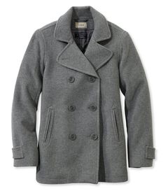 クラシック・ラムウール・コート、ピーコート, , hi-res