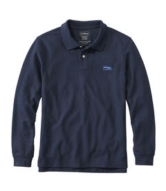 ジャパン・フィット　ダブル・エル・ポロシャツ、長袖　カタディン・ロゴ, , hi-res