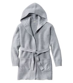 オールデイ・ワッフル・セーター、フード・ラップ・カーディガン, , hi-res