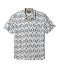 シグネチャー・ウーブン・コットン・シャツ、スリム・フィット　半袖, , hi-res