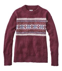 コットン・ラグ・セーター、クルーネック　フェアアイル, , hi-res