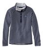 レイクウォッシュ・ダブルニット・クォータースナップ、ストライプ