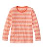 サタデーTシャツ、クルーネック　7分丈袖　ストライプ