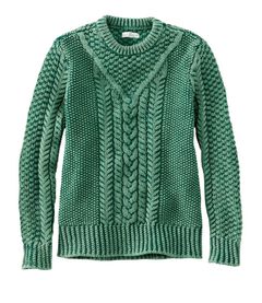 シグネチャー・コットン・フィッシャーマン・セーター、プルオーバー　ウォッシュ, , hi-res