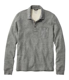 メンズ ウォッシュ・コットン・ダブルニット・ポロシャツ、長袖 通販