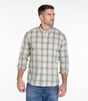 コンフォート・ストレッチ・パフォーマンス・シャンブレー・シャツ、スライトリー・フィット　長袖　プラッド