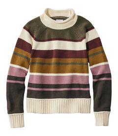 シグネチャー・オーガニック・コットン・セーター、ロールネック　ストライプ, , hi-res