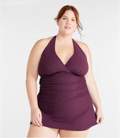 シェイピング・スイムウエア、クラスプ・ホルター・ドレス, , hi-res