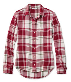 シグネチャー・ドレーピー・ボタンフロント・シャツ、プラッド, , hi-res