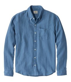 クラウド・ガーゼ・シャツ、スライトリー・フィット　長袖, , hi-res