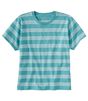 サタデーTシャツ、クルーネック　ストライプ　半袖