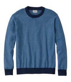 オール・シーズン・コットン・ブレンド・セーター、クルーネック　ストライプ, , hi-res