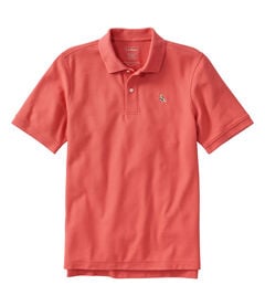 ジャパン・フィット　プレミアム・ダブル・エル・ポロシャツ、半袖　ビーン・ブーツの刺繍入り, , hi-res