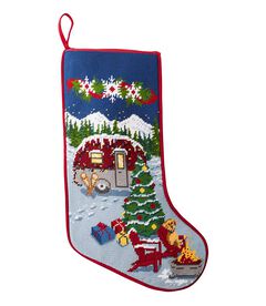 クリスマス・ニードルポイント・ストッキング, , hi-res