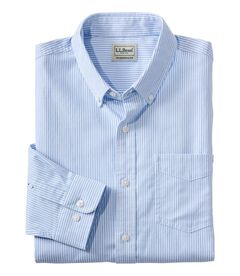 エルエルビーン  オックスフォード 長袖 ボタンダウンストライプシャツM L.L.Bean ストライプ柄 ロングスリーブ ボタンダウンシャツ