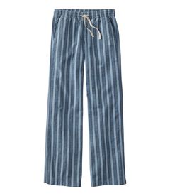 レイクウォッシュ・チノ・パンツ、プルオン・ワイドレッグ　シャンブレー　ストライプ, , hi-res