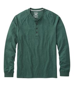 コンフォート・ストレッチ・ピマ・ティ、長袖　ヘンリー, , hi-res