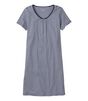 スーピマ・ナイトガウン、半袖　ストライプ