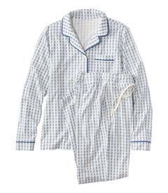 オーガニック・スーパーソフト・シュリンクフリー・パジャマ・セット、ボタンフロント　プリント, , hi-res