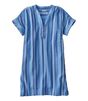 クラウド・ガーゼ・ショートスリーブ・シフト・ドレス、ストライプ