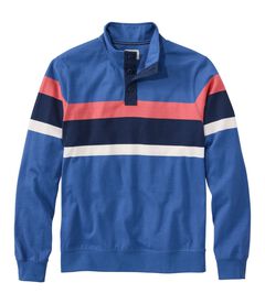 ビンテージ・ソフト・ラグビー、モックネック　チェスト・ストライプ, , hi-res