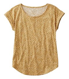 シグネチャー・スラブニット・ティ、スクープネック　パターン, , hi-res