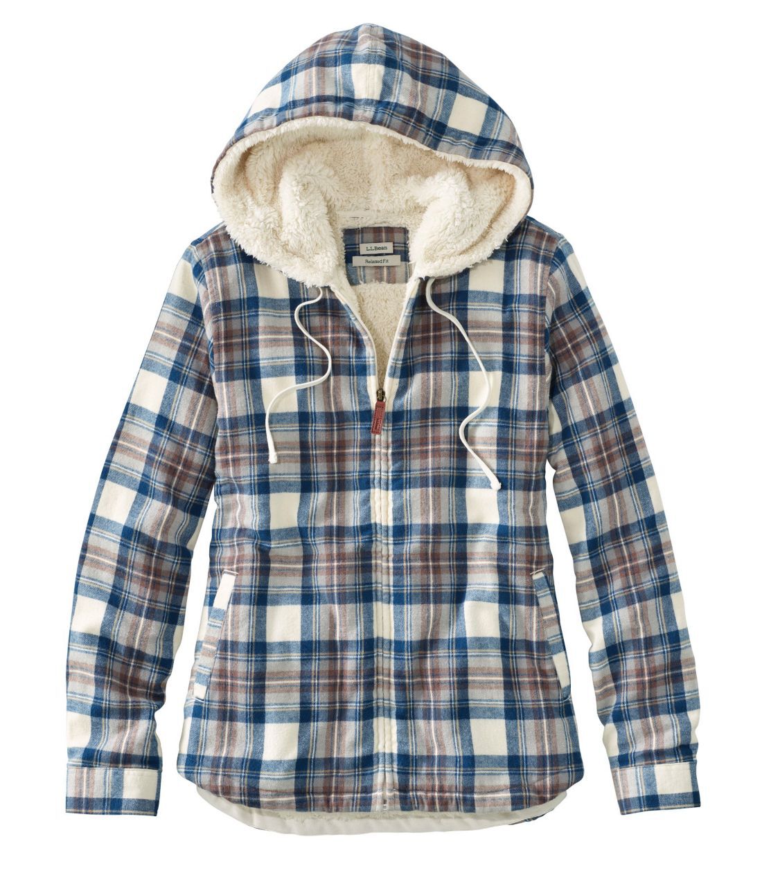 Ll bean scotch plaid flannel hoodie clearance