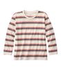 サタデーTシャツ、クルーネック　7分丈袖　ストライプ