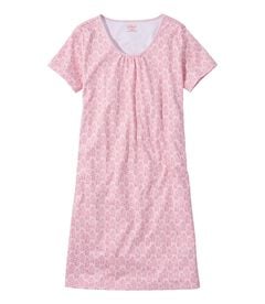 スーピマ・ナイトガウン、半袖　フローラル, , hi-res