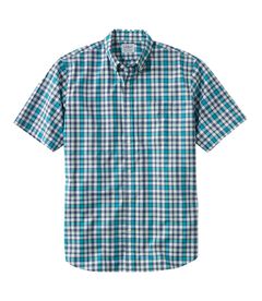 リンクルフリー（形態安定）・ケネバンク・スポーツ・シャツ、トラディショナル・フィット　半袖　チェック, , hi-res