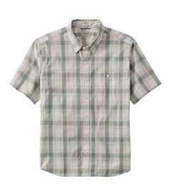 コンフォート・ストレッチ・パフォーマンス・シャンブレー・シャツ、スライトリー・フィット　半袖　プラッド, , hi-res