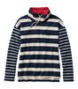 ヘリテージ・マリナー・トップ、ファネルネック　ブロックストライプ
