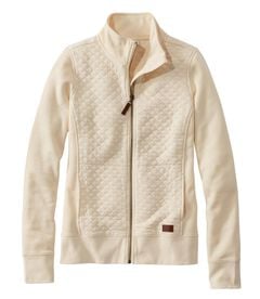 キルト・スウェットシャツ・フルジップ, , hi-res