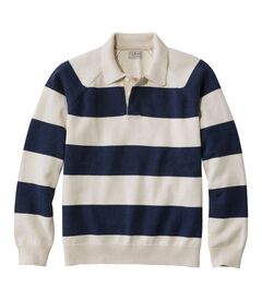ウィケッド・ソフト・コットン/カシミヤ・セーター、ラグビー・ポロシャツ　ストライプ, , hi-res