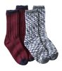 メリノウール・ラグ・ソックス、10インチ　2足セット　プリント