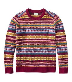 エッセンシャル・メリノウール・セーター、クルーネック　パターン, , hi-res