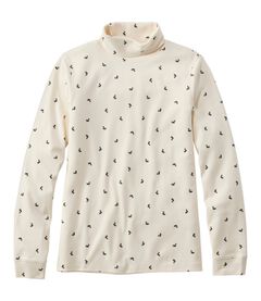 エル・エル・ビーン・ティ、長袖　タートルネック　オールオーバー・プリント, , hi-res