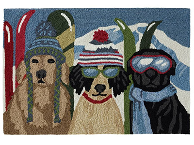 インドア・アウトドア・バケーションランド・ラグ、ドッグ・スキーイング
