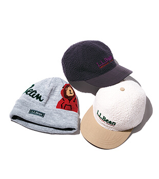 ACRYLIC JACQUARD KNIT WATCH CAP, BOA FLEECE 6-PANEL CAP