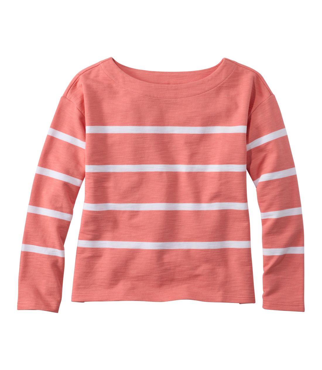 ウィメンズ ピークス・アイランド・スウェットシャツ、リラックス・ボートネック　長袖　ストライプ