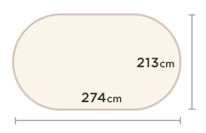 7' x 9'(213cm x 274cm)