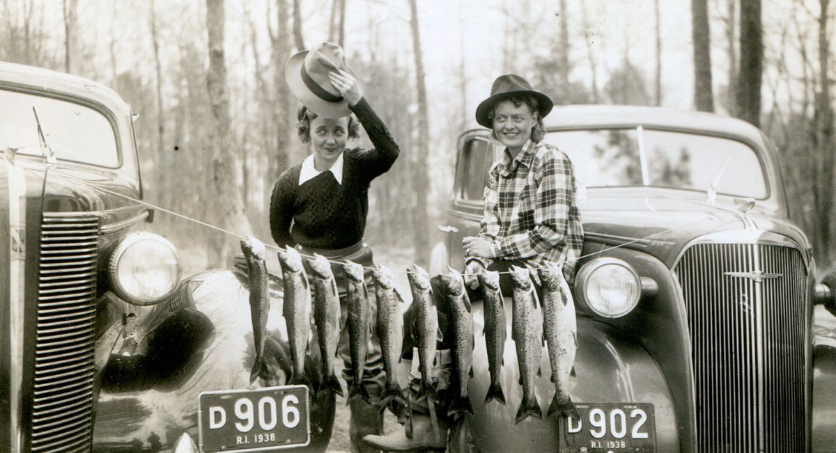 アーサ・イナーソンとハーゼル・ビーンと釣った魚