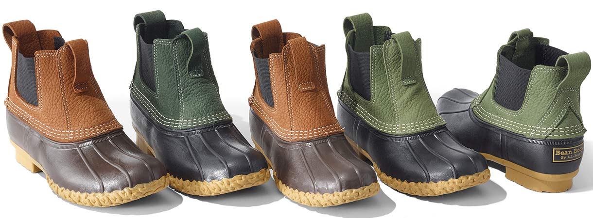 bean boots navy