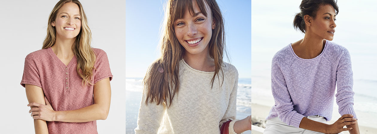 Midweight Cotton Slub Sweaters